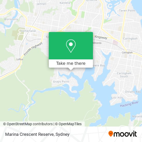 Mapa Marina Crescent Reserve