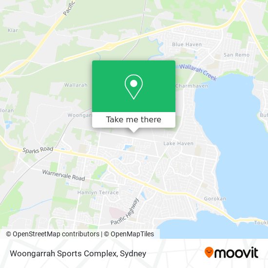 Woongarrah Sports Complex map