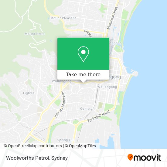 Woolworths Petrol map