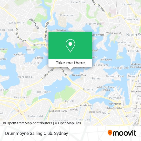 Drummoyne Sailing Club map