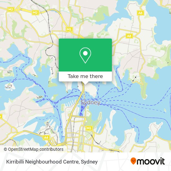 Mapa Kirribilli Neighbourhood Centre