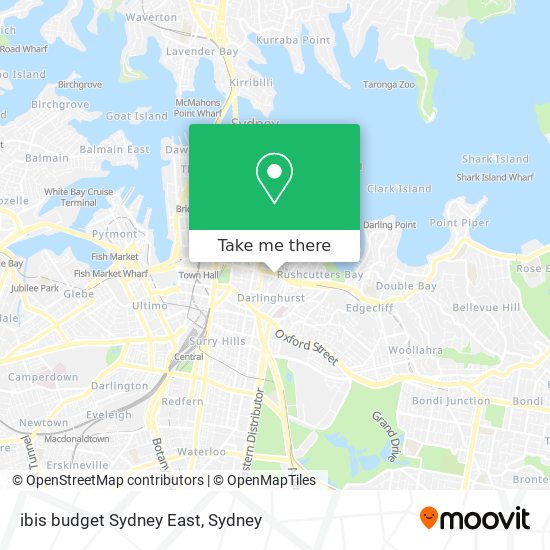 Mapa ibis budget Sydney East