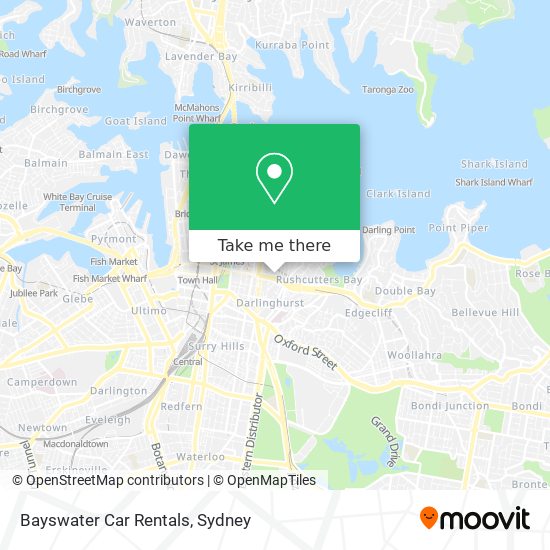 Bayswater Car Rentals map