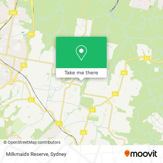 Milkmaids Reserve map