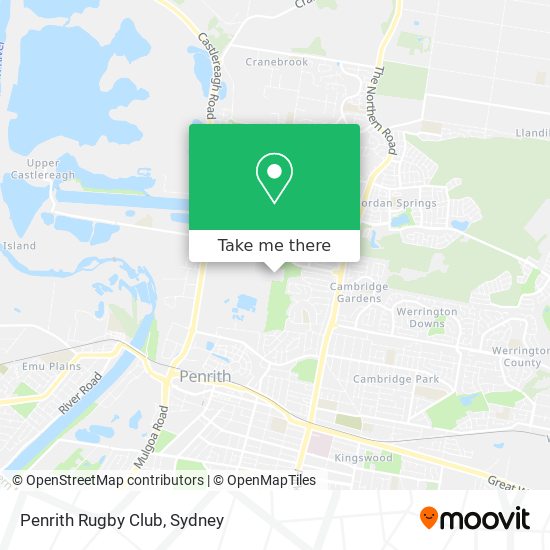 Penrith Rugby Club map