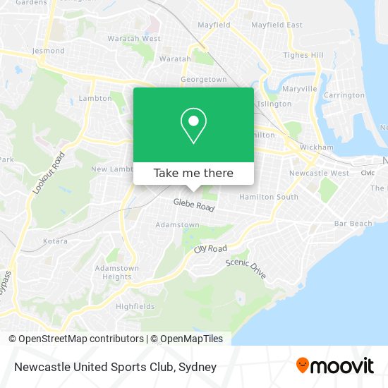 Newcastle United Sports Club map