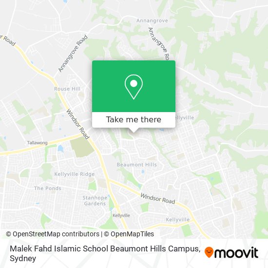Mapa Malek Fahd Islamic School Beaumont Hills Campus