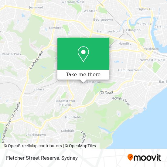 Fletcher Street Reserve map