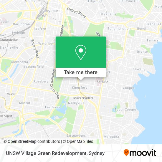 UNSW Village Green Redevelopment map