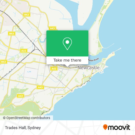 Trades Hall map