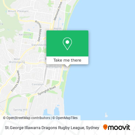 St.George Illawarra Dragons Rugby League map