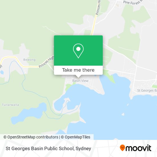 Mapa St Georges Basin Public School