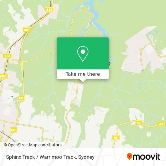Mapa Sphinx Track / Warrimoo Track