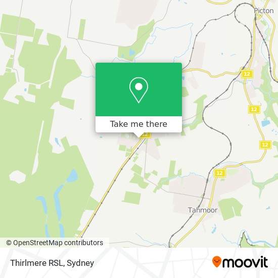 Mapa Thirlmere RSL