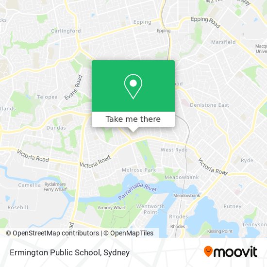 Mapa Ermington Public School