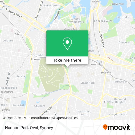 Mapa Hudson Park Oval