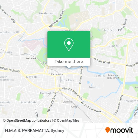 H.M.A.S. PARRAMATTA map