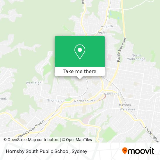 Mapa Hornsby South Public School