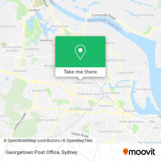 Georgetown Post Office map