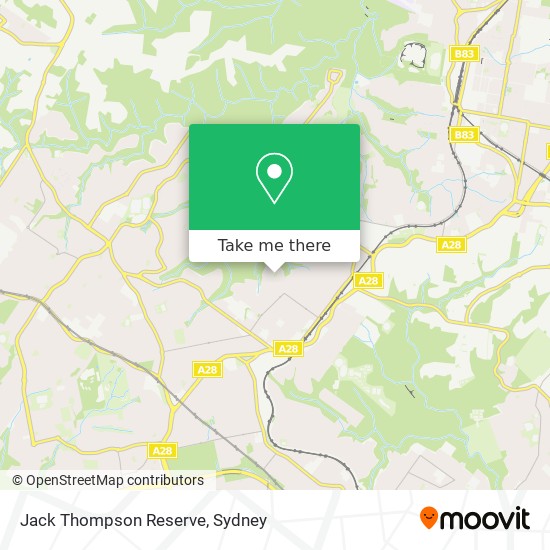 Jack Thompson Reserve map