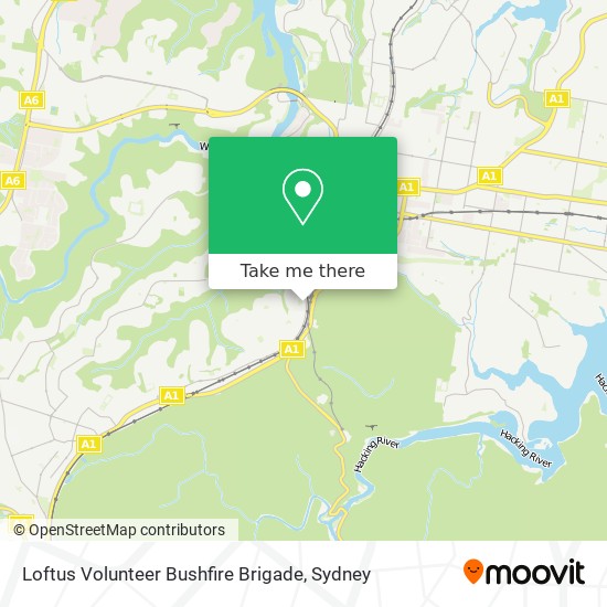 Loftus Volunteer Bushfire Brigade map