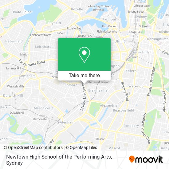 Newtown High School of the Performing Arts map