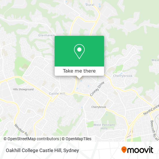 Mapa Oakhill College Castle Hill