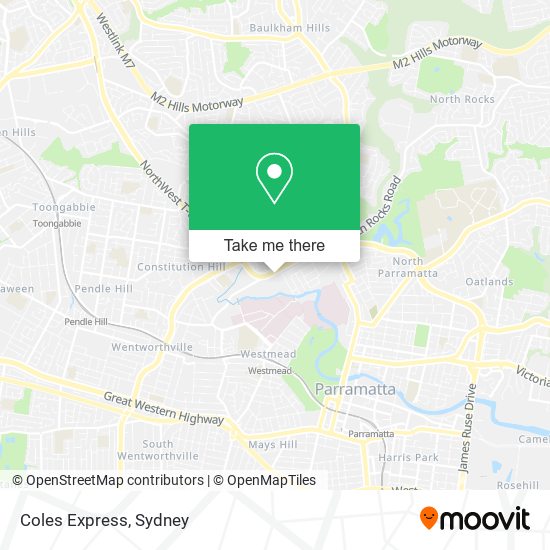 Coles Express map