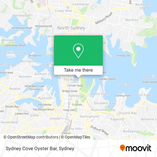 Sydney Cove Oyster Bar map