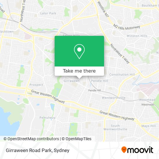 Girraween Road Park map