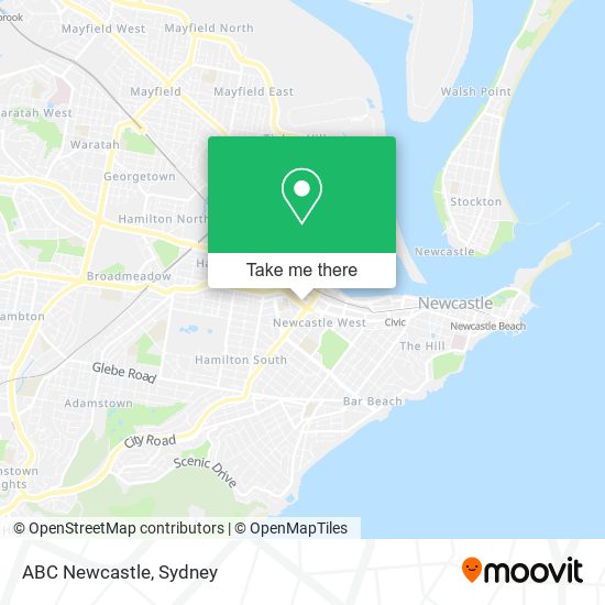 ABC Newcastle map