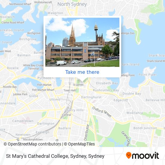 Mapa St Mary's Cathedral College, Sydney