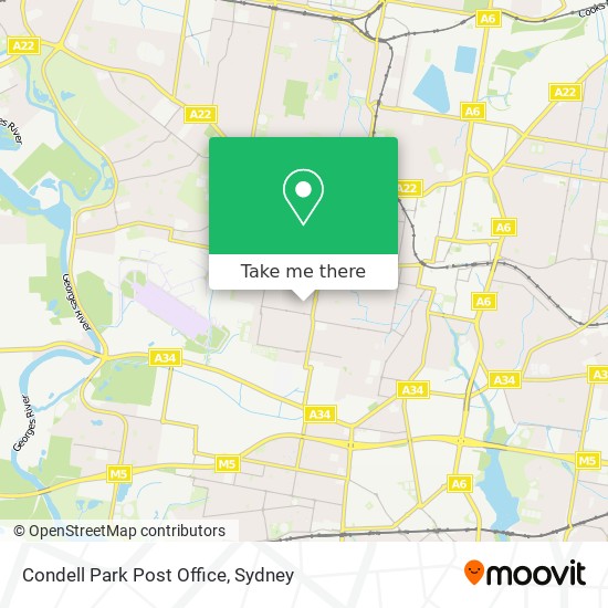 Condell Park Post Office map