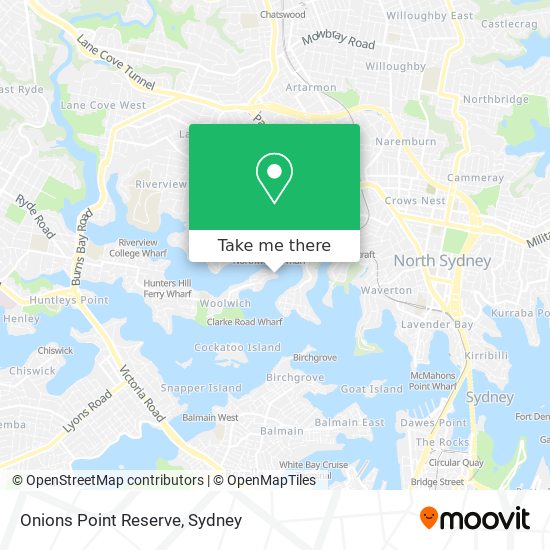 Onions Point Reserve map