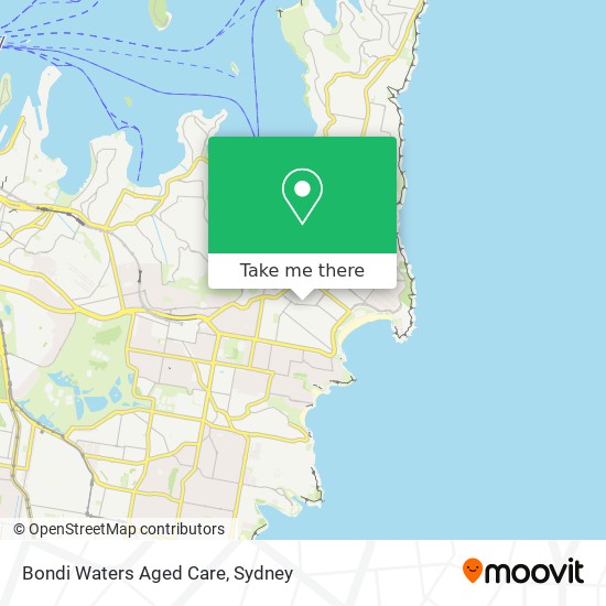 Bondi Waters Aged Care map