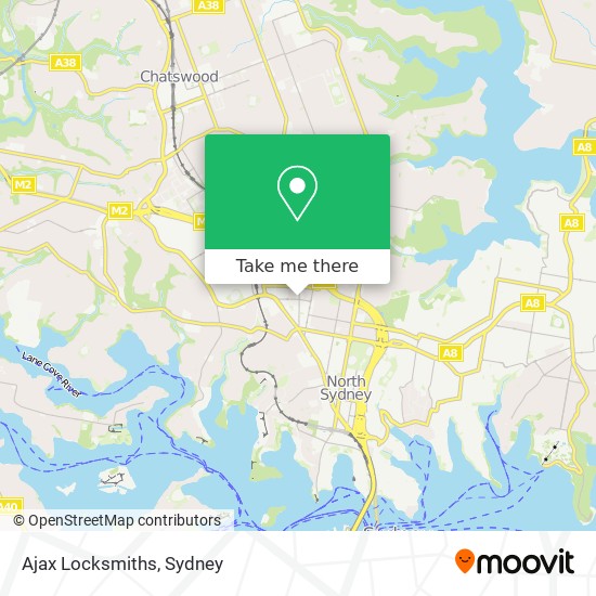 Ajax Locksmiths map