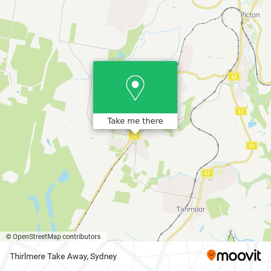 Mapa Thirlmere Take Away