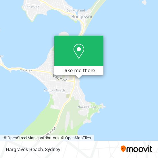 Mapa Hargraves Beach