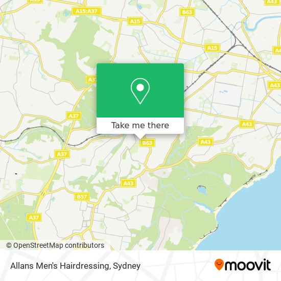 Allans Men's Hairdressing map