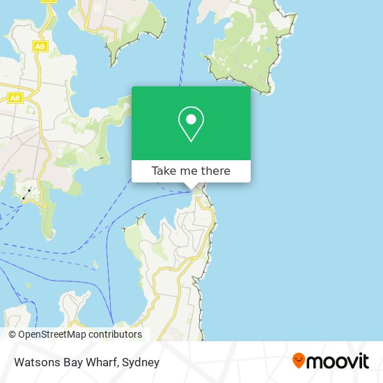 Mapa Watsons Bay Wharf