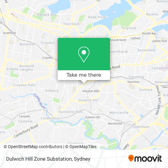 Dulwich Hill Zone Substation map