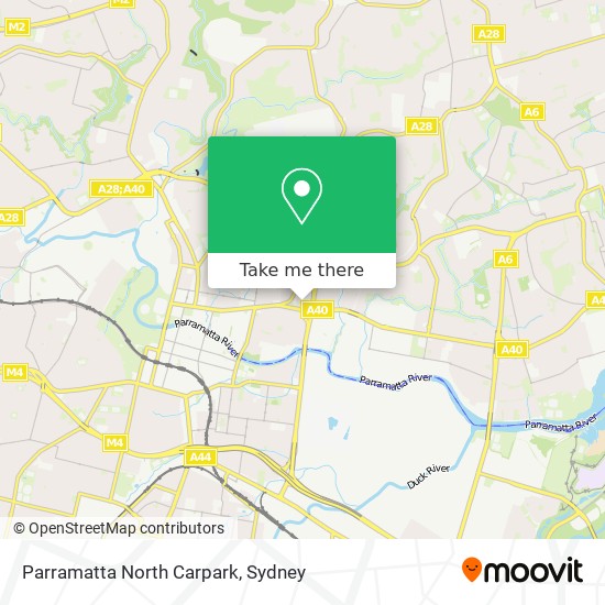 Parramatta North Carpark map