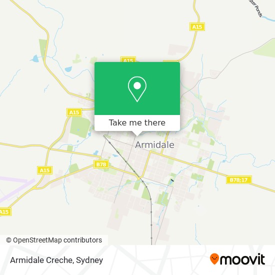 Armidale Creche map