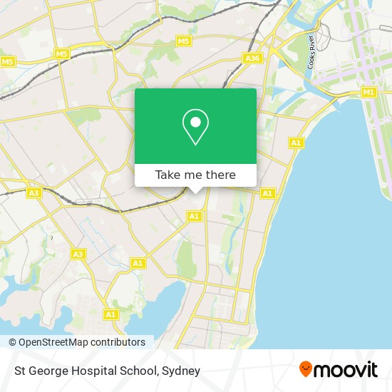 St George Hospital School map