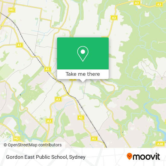 Mapa Gordon East Public School