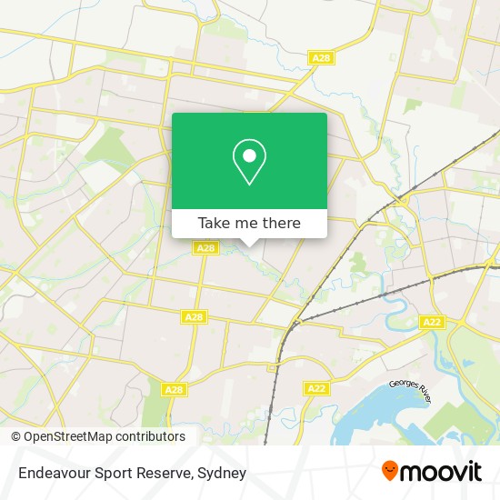 Endeavour Sport Reserve map