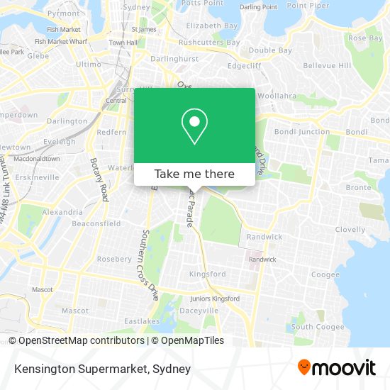 Mapa Kensington Supermarket