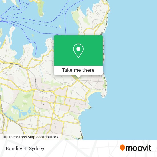 Mapa Bondi Vet