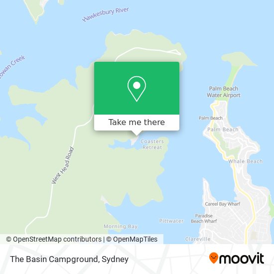 Mapa The Basin Campground