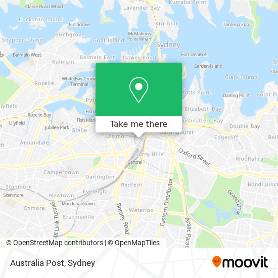 Mapa Australia Post